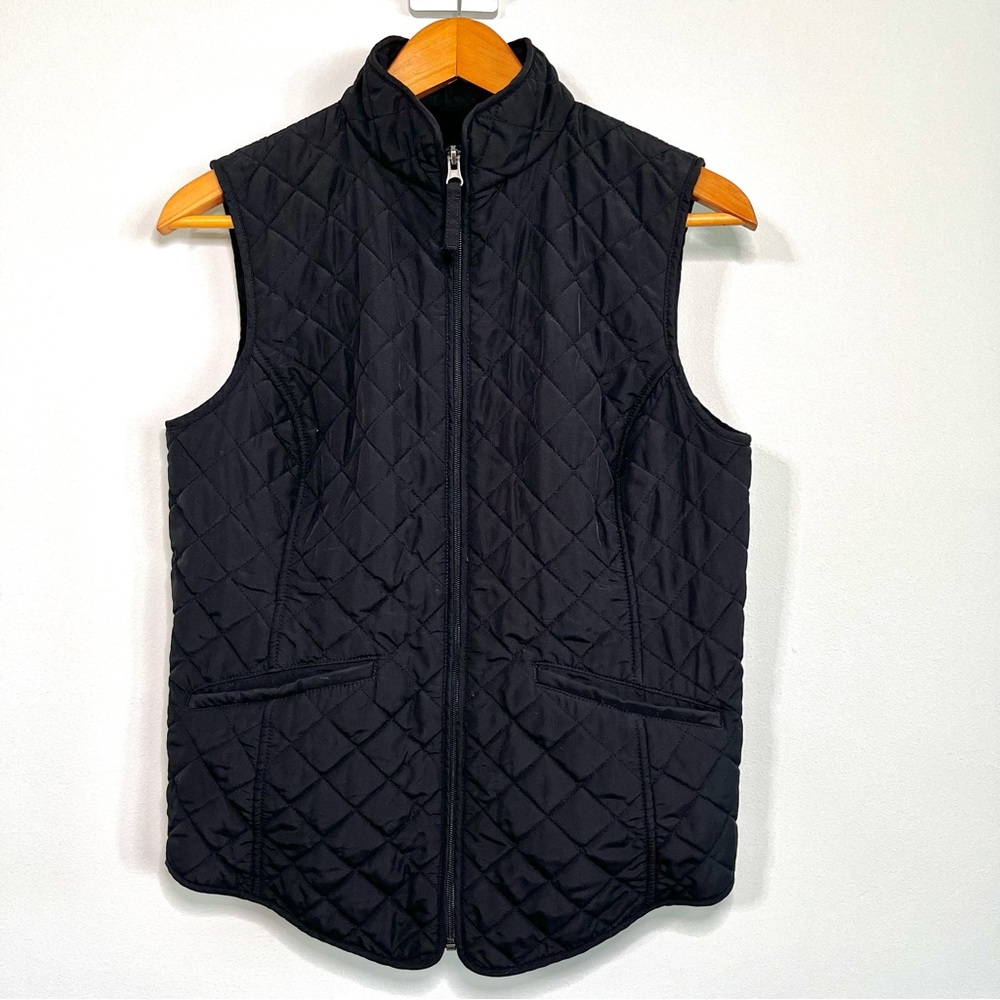 Van Heusen Women’s Black Quilted Full Zip Vest Size Medium